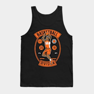 Basketball Division - Vintage Basketball Player Tank Top